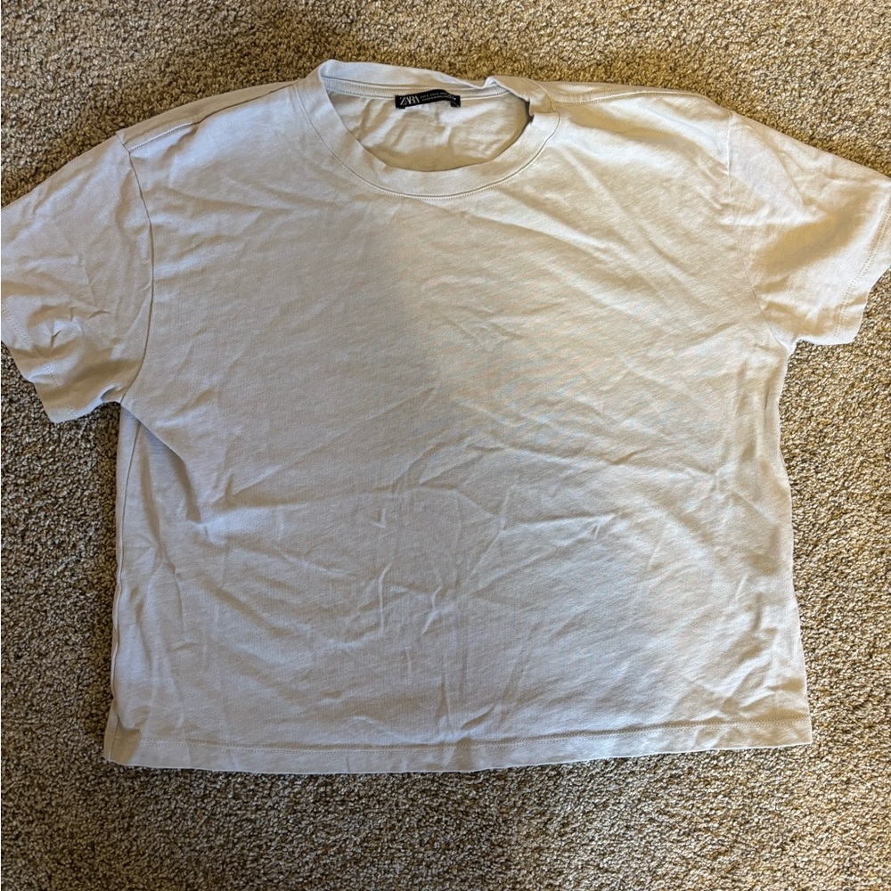 Off-White Short Sleeve Crew Neck T-Shirt
